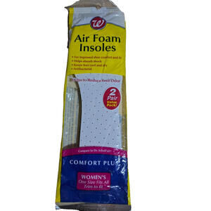 Walgreens Air Foam Insoles For Women One Size Fits All